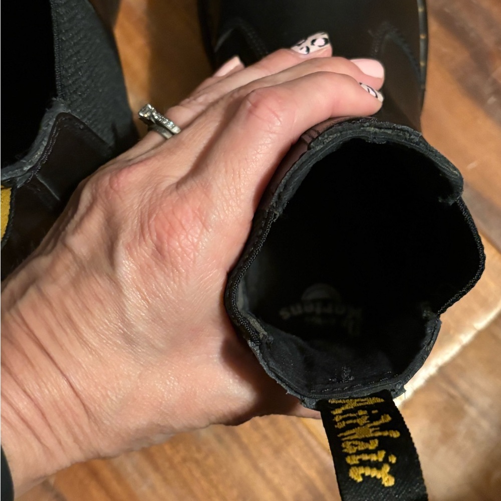 Dr. Martens‎ Black Leather Chelsea Boots Unisex US Women’s 6 / Men’s 5 (S3) - Picture 4 of 7